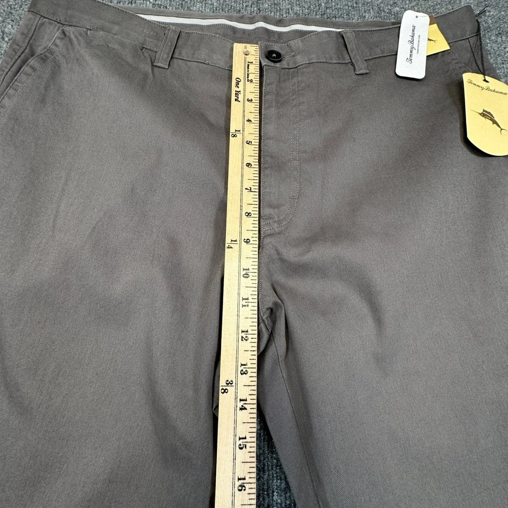 Tommy Bahama Ocean Ranch Flat Front Pants Men 38x32 Cave Gray Cotton Stretch NEW